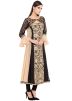 Readymade Beige Embroidered Georgette Long Kurta 