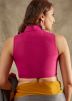 Pink Color Linen Saree Blouse 