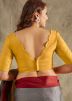 Yellow Color Linen Saree Blouse