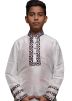 White Readymade Kids Kurta Churidar Set