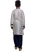 White Readymade Kids Kurta Churidar Set