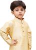 Readymade Cream Dupion Silk Kids Kurta Pajama