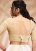 Golden Color Net Saree Blouse 