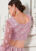 Pink Embroidered Net Lehenga Choli With Dupatta