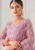 Pink Embroidered Net Lehenga Choli With Dupatta