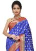 Pure Banarasi Silk Woven Blue Saree