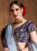 Blue Art Silk Embroidered Lehenga Choli