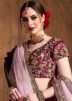 Maroon Embroidered Bridal Lehenga Choli