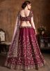 Maroon Embroidered Bridal Lehenga Choli