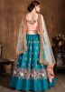 Blue Resham Embroidered Lehenga Choli