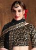 Black Zari Embroidered Lehenga Choli With Dupatta