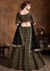 Black Zari Embroidered Lehenga Choli With Dupatta