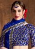 Blue Zari Embroidered Lehenga Choli With Dupatta