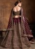 Maroon Embroidered Bridal Lehenga Choli 