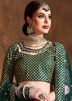 Green Embroidered Bridal Lehenga Choli With Dupatta