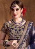 Blue Embroidered Bridal Lehenga Choli 