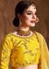 Embroidered Yellow Lehenga Choli With Printed Dupatta