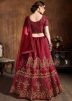 Red Embroidered Bridal Lehenga Choli