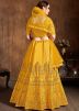 Yellow Embroidered Lehenga Choli With Dupatta