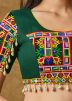 Green Color Rayon Navratri Blouse 