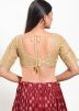 Golden Color Net Saree Blouse 