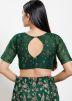 Green Color Net Saree Blouse 