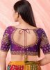 Purple Color Dupion Silk Saree Blouse 