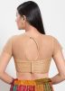 Golden Color Net Saree Blouse 
