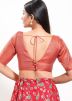 Red Color Brocade Saree Blouse 