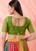 Mehendi Green Color Net Saree Blouse 