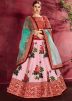 Pink Digital Floral Print Lehenga Choli