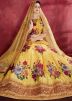 Yellow Floral Print Lehenga Choli With Dupatta