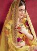 Yellow Floral Print Lehenga Choli With Dupatta