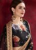Black Digital Floral Print Lehenga Choli