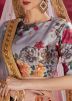 Grey Digital Floral Print Lehenga Choli