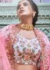 Off White Embroidered Lehenga Choli With Dupatta
