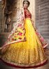 Yellow Net Sequins Embellished Lehenga Choli