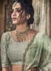 Green Sequins Embellished Bridal Lehenga Choli