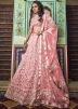 Pink Thread Embroidered Lehenga Choli With Dupatta