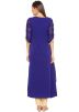 Blue Asymmetric Twin Layered Kurta Pant Set