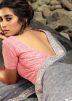 Grey Floral Embroidered Lehenga Choli With Dupatta