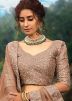 Beige Sequins Embellished Net Lehenga Choli