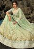 Green Net Sequins Embellished Lehenga Choli