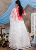 White Embroidered Lehenga Choli With Dupatta