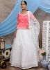 White Embroidered Lehenga Choli With Dupatta