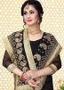 Black Georgette Embroidered Saree 