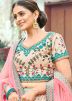 Cream Digital Floral Printed Lehenga Choli With Dupatta