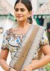 Grey Floral Digital Printed Silk Lehenga Choli 