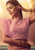 Pink Ruffled Style Sequins Embellished Lehenga Choli