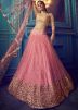 Pink Sequins Embellished Net Lehenga Choli With Dupatta